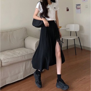 [200626 QC] Váy xẻ line cao thắt nơ ngọt ngào mát mẻ 2020