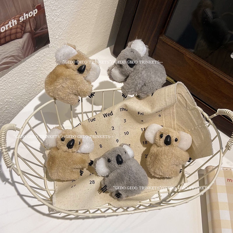 Kẹp Tóc Hình Gấu koala Bằng Lông Nhung Dễ Thương Xinh Xắn 4.6