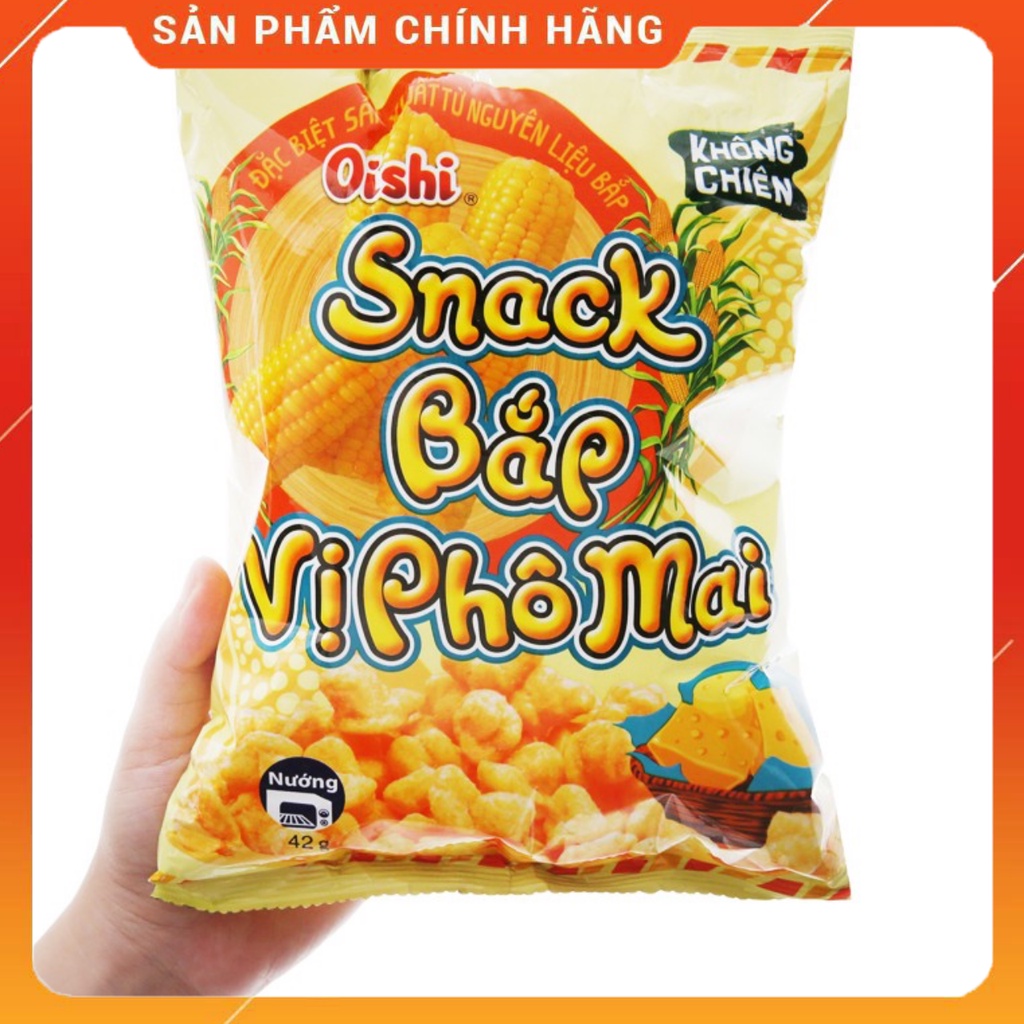 Bim Bim Snack Bắp Vị Phô Mai Oishi gói 35/40g-Ăn Vặt Sumo Snack