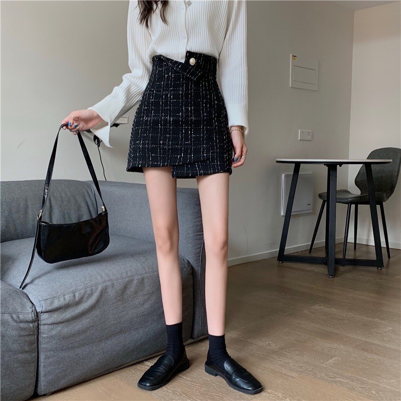 Korean fashion irregular high waist small incense skirt | BigBuy360 - bigbuy360.vn