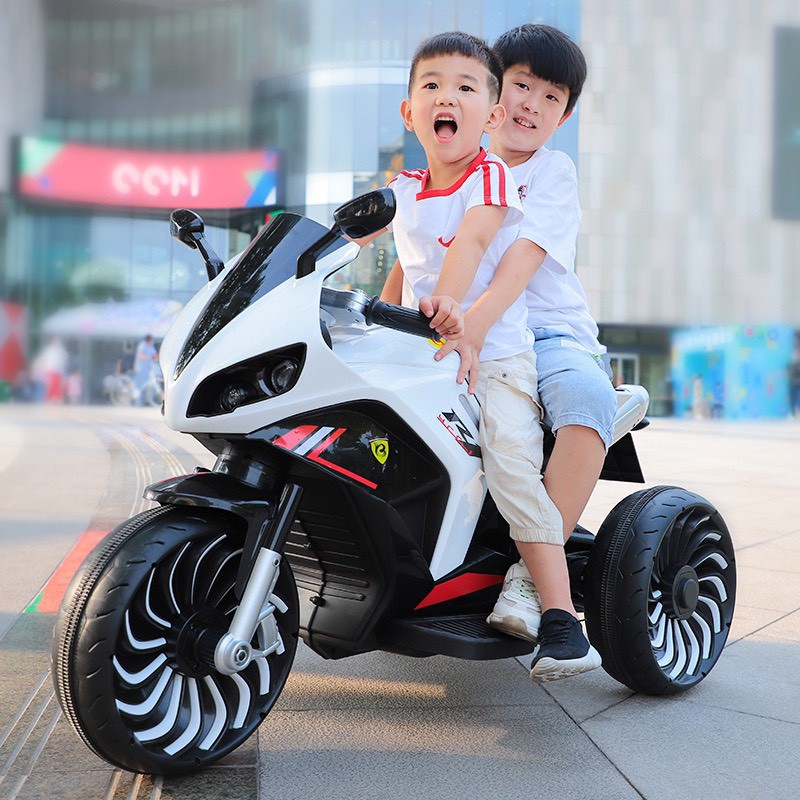 Xe máy điện 3 bánh 900 moto thể thao đạp ga 2 động cơ cho bé (Đỏ-Trắng-Xanh dương-Xanh lá)