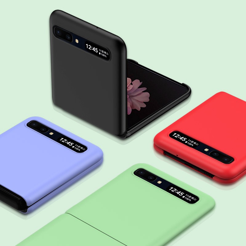 Ốp điện thoại cứng màu trơn ngọt ngào cho Samsung Galaxy Z Flip