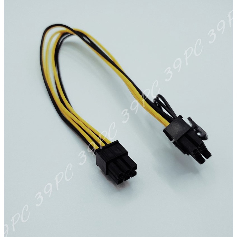 Cáp Cấp Nguồn Vga 6pin Đực Ra Một Đầu 8pin Đực