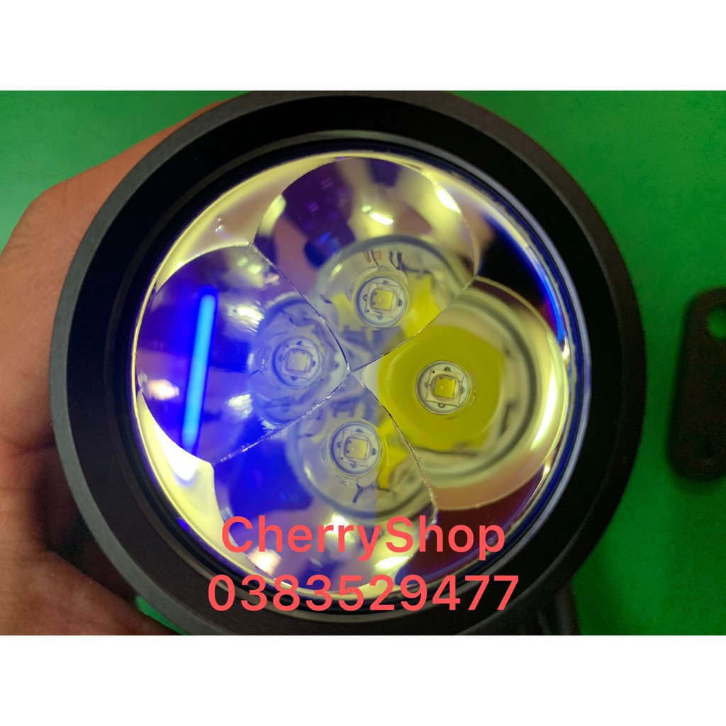 Đèn trợ sáng L4X chính hãng Chip Led SST40 Kính AR Xanh