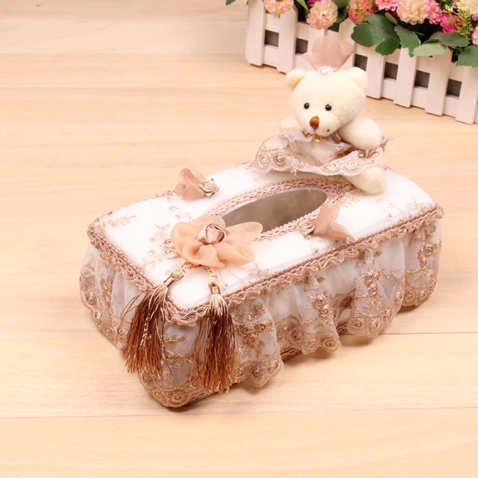 Hộp Đựng Khăn Giấy Bằng Vải Cotton Lanh Phối Ren Nhiều Màu Sắc Đa Dạng Phong Cách Châu Âu