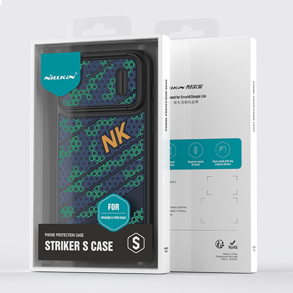 Ốp lưng iPhone 14 NILLKIN Striker S 3D Texture Phong cách thể thao Ốp lưng máy ảnh dành cho iPhone 14 Pro Max / 14 Plus Vỏ