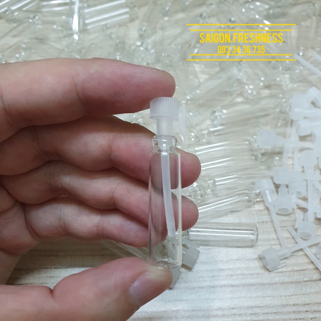 Chai lọ chiết nước hoa mini 1ml đựng mẫu thử nước hoa vial, lọ thủy tinh mini