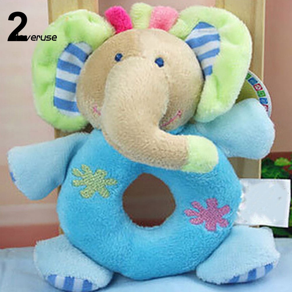 WJ_Baby Kid Child Plush Soft Stuffed Animal Hand Bell Wrist Rattle Educational Toy