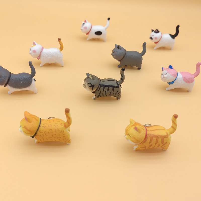 Nam Châm Gắn Tủ Lạnh Hình Đầu Mèo 3D Dễ Thương 9 Kiểu Nhật Bản