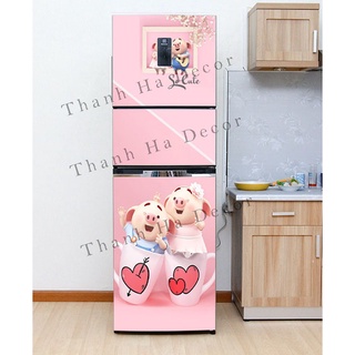 Decal dán Tủ Lạnh Pig 2022 chất liệu cao cấp