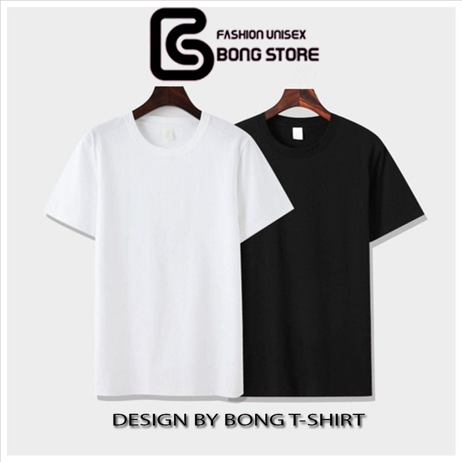 Áo Thun Trơn Đen-Trắng Form Chuẩn Tay Ngắn, Chất COTTON Cao Cấp, AT09.1