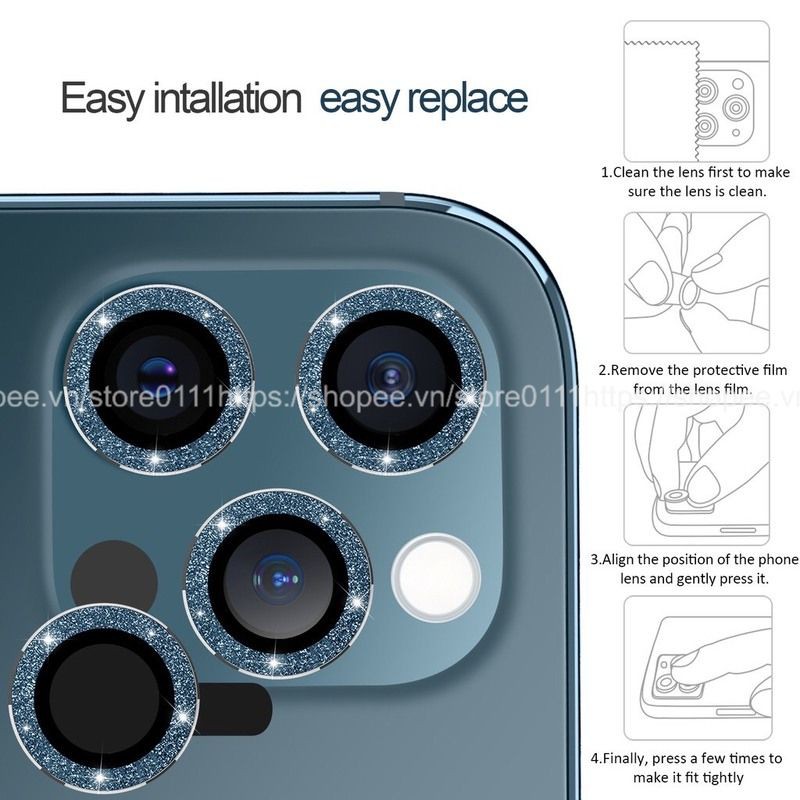 [ CÓ IPHONE 12 ] Viền bảo vệ camera iphone kiêm kính cường lực camera iphone 11/11promax /iphone 12/ iphone 12promax | BigBuy360 - bigbuy360.vn