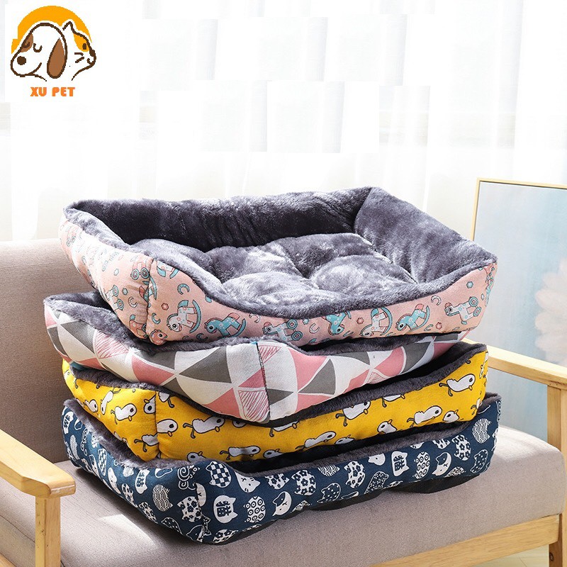 [Mã 252FMCGSALE giảm 8% tối đa 100k đơn 500K] Đệm Nằm Cho Chó Mèo Lót Lông Hình Chữ Nhật Chống Xê dịch