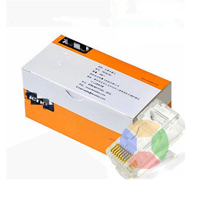 [Sịn Sò] Đầu Bấm Dây Mạng Hạt Mạng Tenda Chuẩn Cat6 Hộp 100PCS