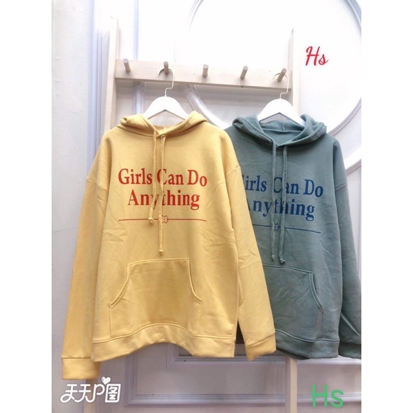 Áo nỉ mũ GIRL CAN HS6