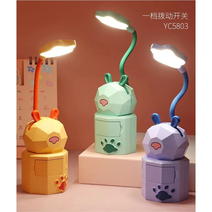 Đèn Đọc Sách Bảo Vệ Mắt Có Cổng Sạc Usb Họa Tiết Hoạt Hình Hộp