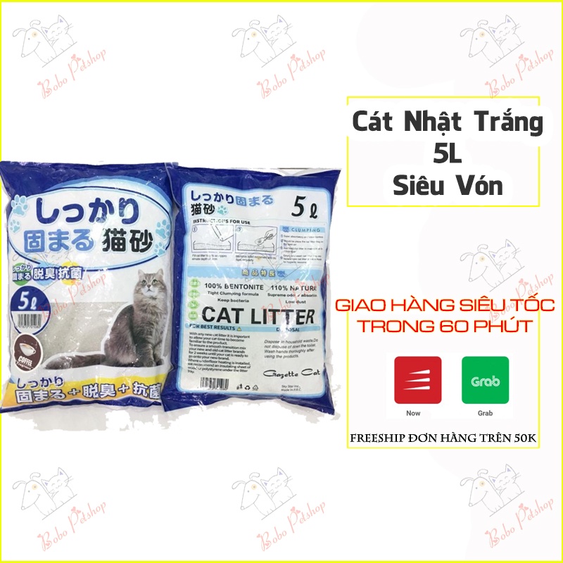 Cát Vệ Sinh Cho Mèo Cát Nhật Trắng Khử Mùi Tốt, Diệt Khuẩn, Siêu Vón, Siêu Tiết Kiệm - Bobo Pet Shop Hà Nội