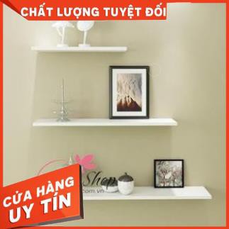 Kệ Gỗ Treo TườngCOMBO 3 Thanh Ngang Dài 40cm x Rộng 15cm  ( màu trắng, vàng, nâu, đen...)