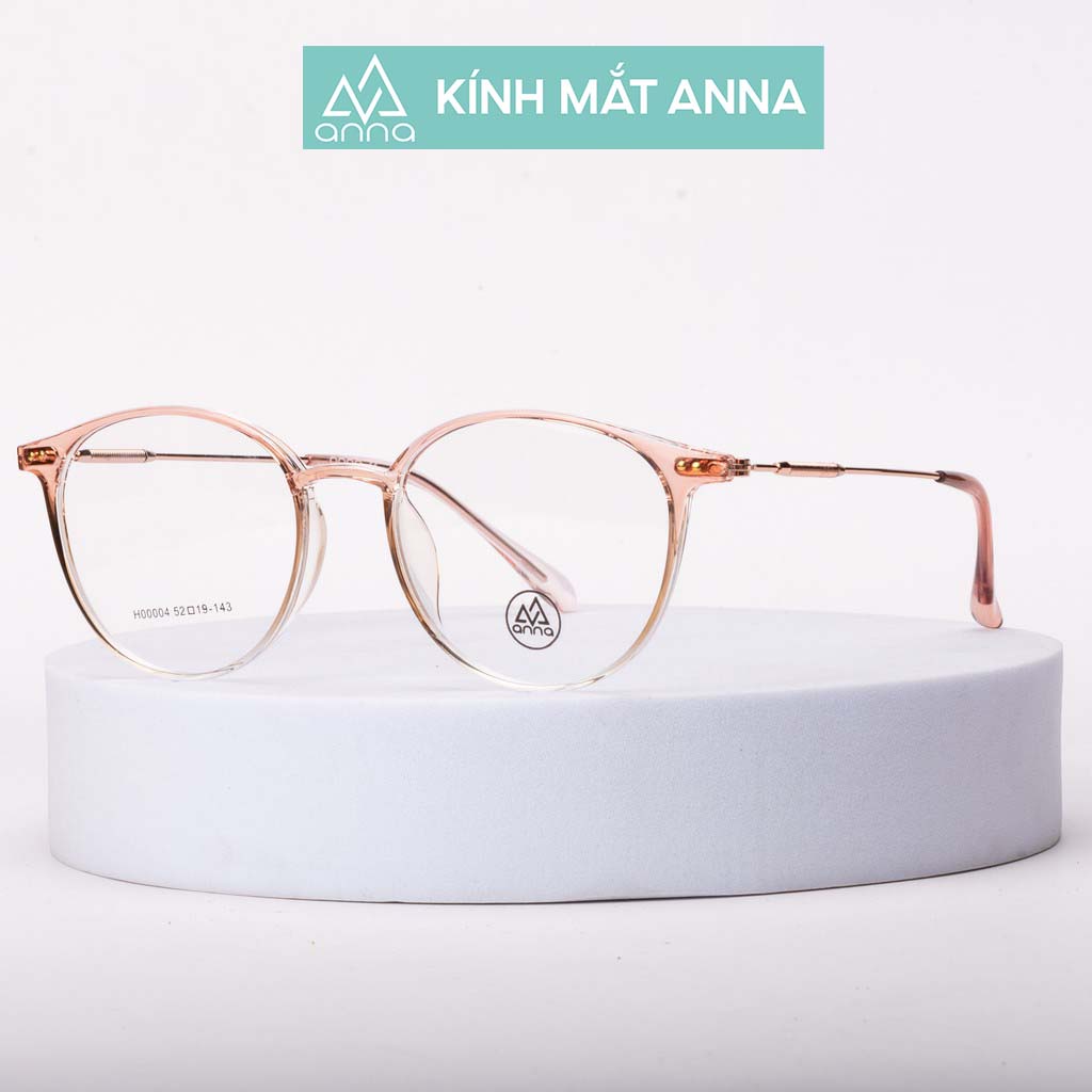 Gọng kính chính hãng ANNA thiết kế dáng tròn kết hợp kim loại và nhựa ANA0004