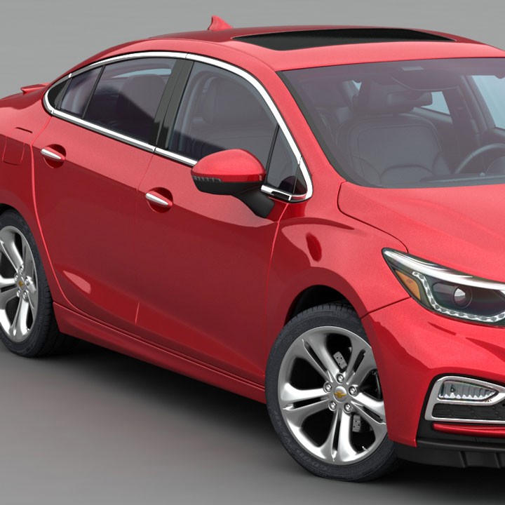 Bộ Nẹp Viền Cong Kính ,Chân Kính Inox Dành Cho Xe Ô Tô - Chevrolet Cruze 2012-2018