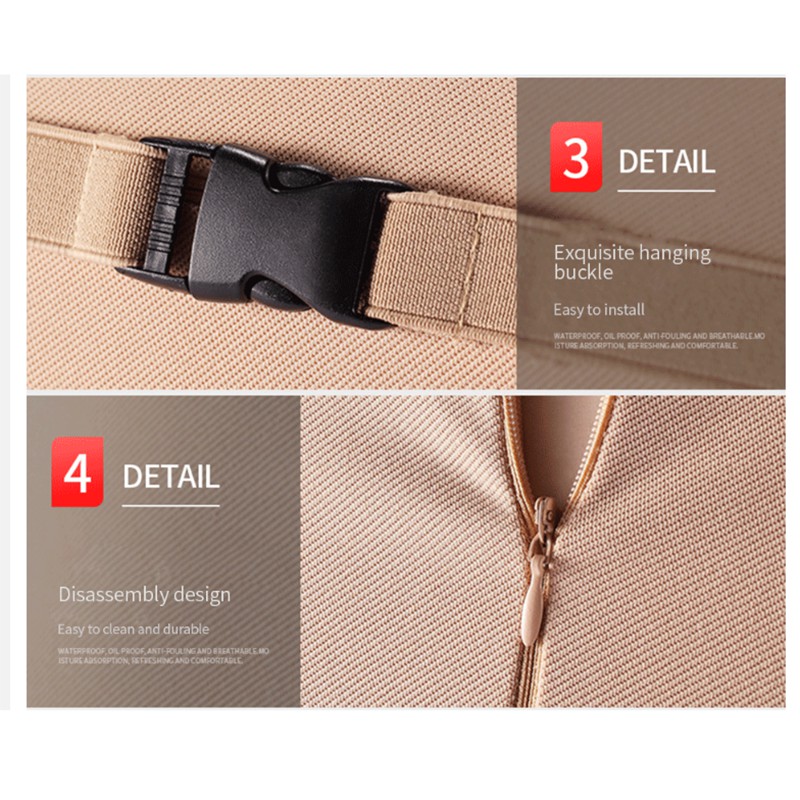 Gối tựa đầu/ Gối tựa lưng xe hơi SEAMETAL xốp hoạt tính làm giảm mệt mỏi thoáng khí tiện lợi