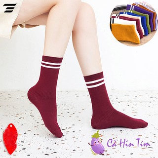 Tất Nữ Cổ Cao Sọc Kẻ Vintage Hàn Quốc ulzzang TAT003