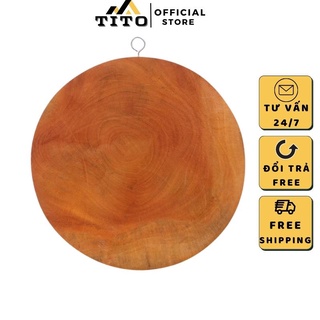 Thớt gỗ tự nhiên, Thớt tròn gỗ cao cấp dày 3cm bền lâu tiện dụng