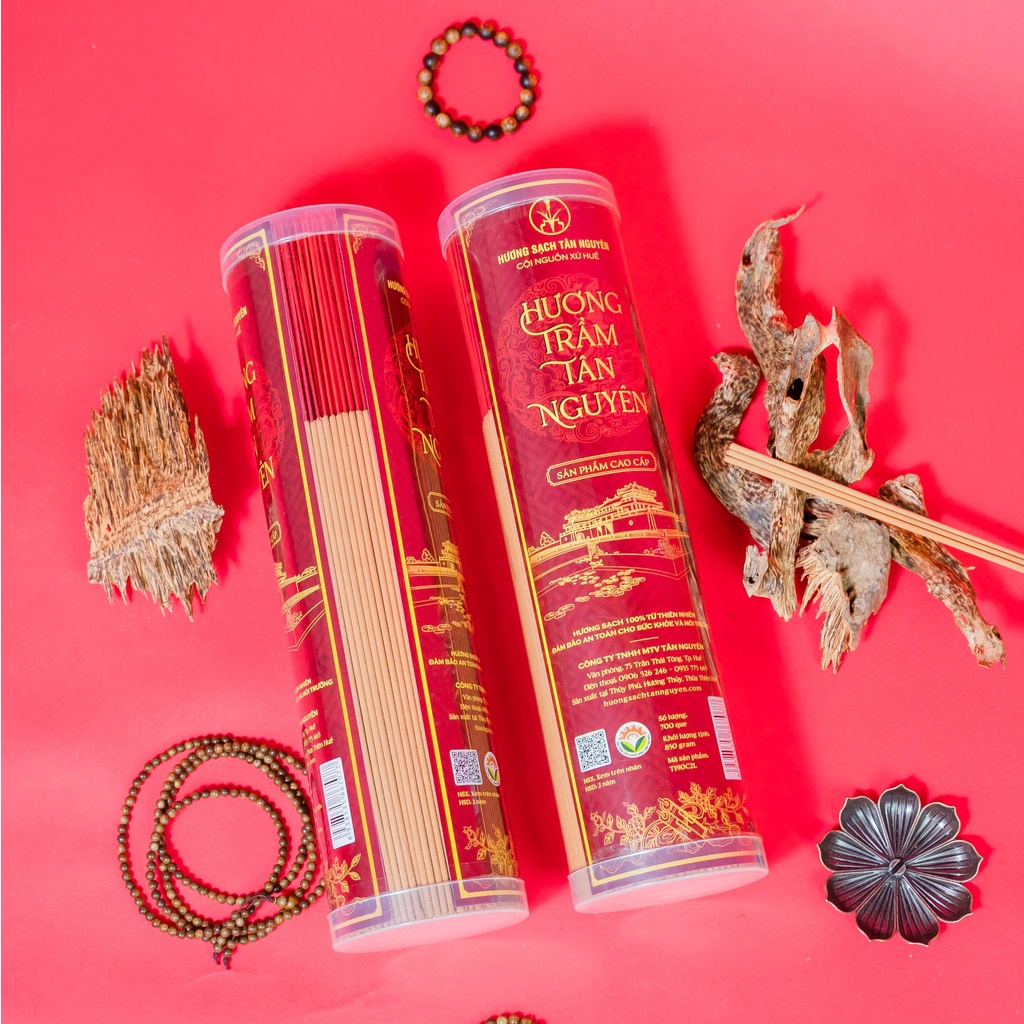 Hương sạch Tân Nguyên, nhang trầm hương cao cấp ống lớn dài 38cm, 35cm