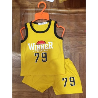 Bộ 3 lỗ cotton đũi trẻ em winner 79
