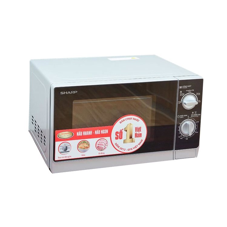 [Mã ELHADEV giảm 4% đơn 300K] Lò vi sóng Sharp R205VNS (R-205VN-S) - 20 lít, 800W