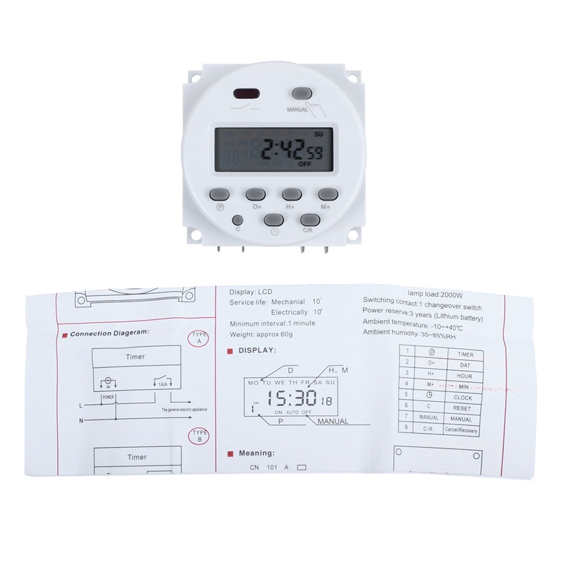 Rơ Le Hẹn Giờ Kỹ Thuật Số DC 12V 16A