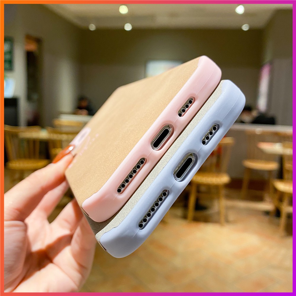 Ốp điện thoại vải họa tiết nhãn dán mặt cười /trái tim vẽ đơn giản cho Iphone 12mini 11pro Max I7 I8plus Se2 Xs