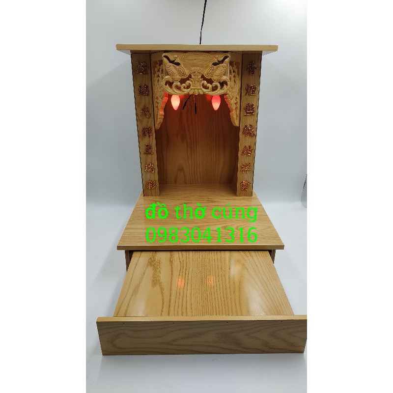 Bộ đồ thờ men lam 36cm