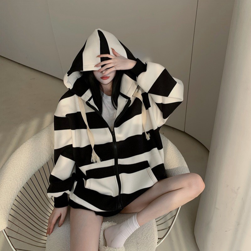 (HCM) Áo khoác thun sọc chống nắng chống tia UV cực tốt HOTTREND siêu xinh xắn thời trang hàn quốc cho các bạn trẻ KME S