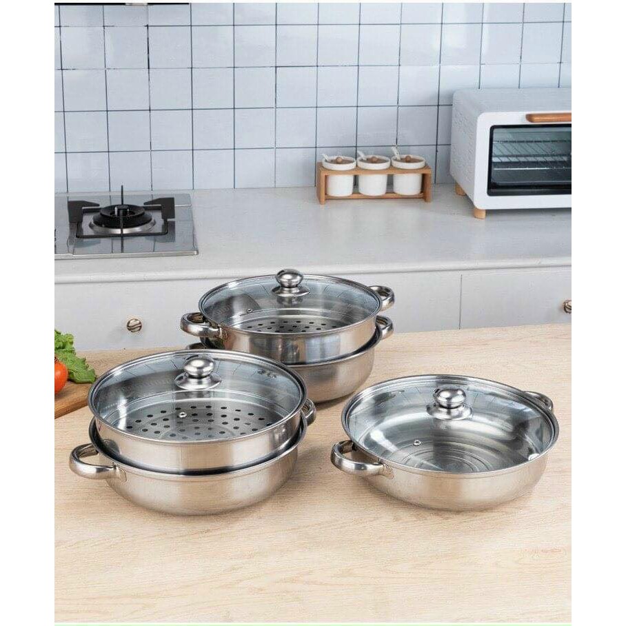 Nồi hấp inox 2 tầng POT 28cm