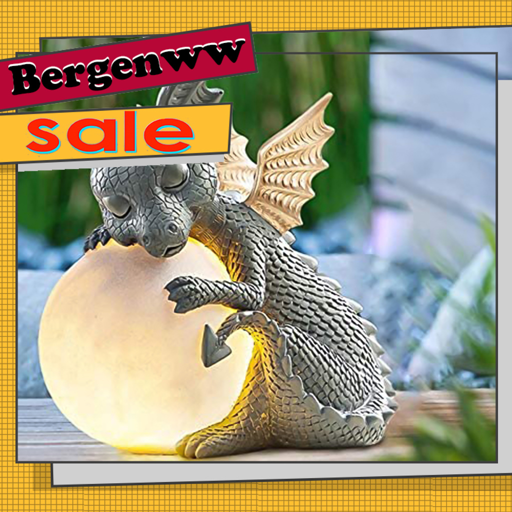 Bergenww_my Statue Model Wide Application Cute Dragon Shape Waterproof Eye-catching Easy to Carry Dragon Statue Display for Yard
