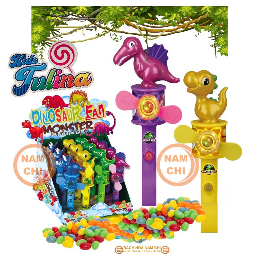 [QUẠT KHỦNG LONG] Kẹo Đồ Chơi DINOSAUR FAN Kids Tulina Dành Cho Các Bé (Giao Mẫu Ngẫu Nhiên)