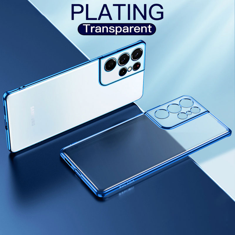 Ốp điện thoại viền mạ có 6 màu lựa chọn cho Samsung Galaxy ss S21 Ultra Plus S21+