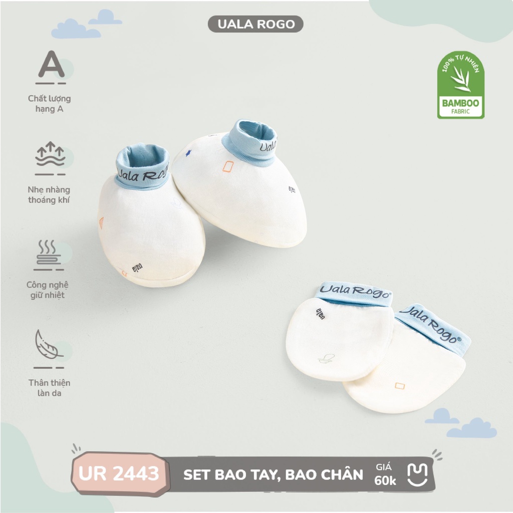 Set bao tay bao chân Bamboo UalaRogo UR 2443