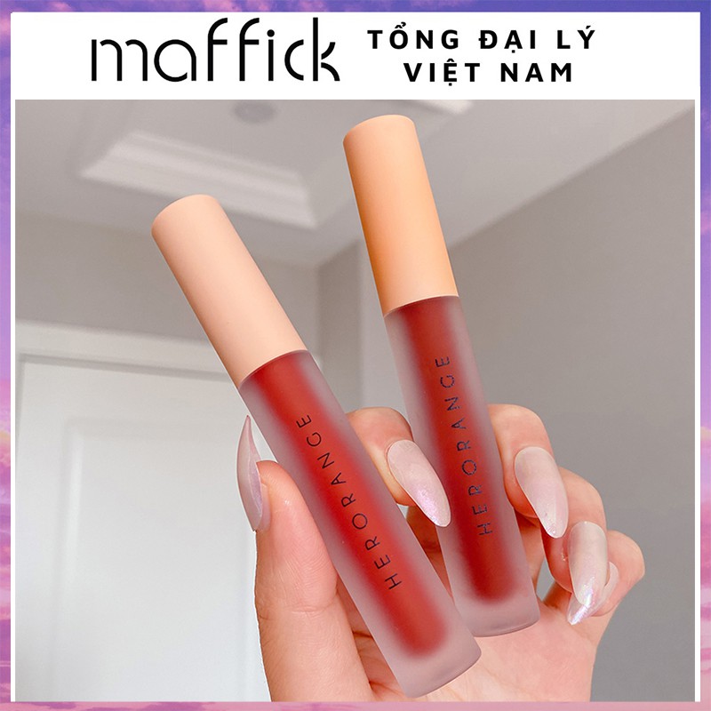 Son nội địa trung Herorange Lip Glaze chất kem lì siêu xinh mềm và mịn môi HOSM1