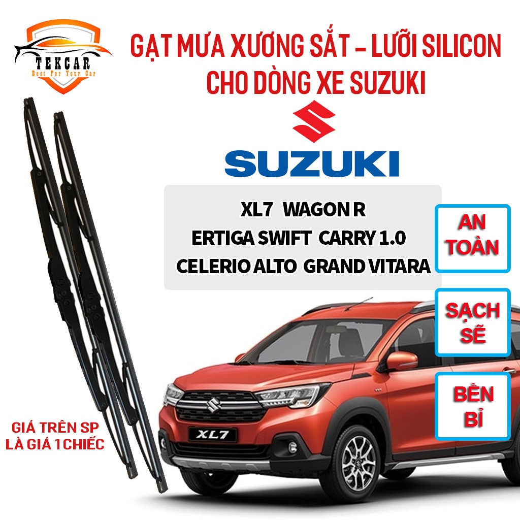 Gạt nước mưa xe ô tô, lưỡi gạt mưa silicon xe Suzuki XL7, Ertiga, Swift, Celerio, Alto, Grand Vitara, Carry 1.0 , Wagon