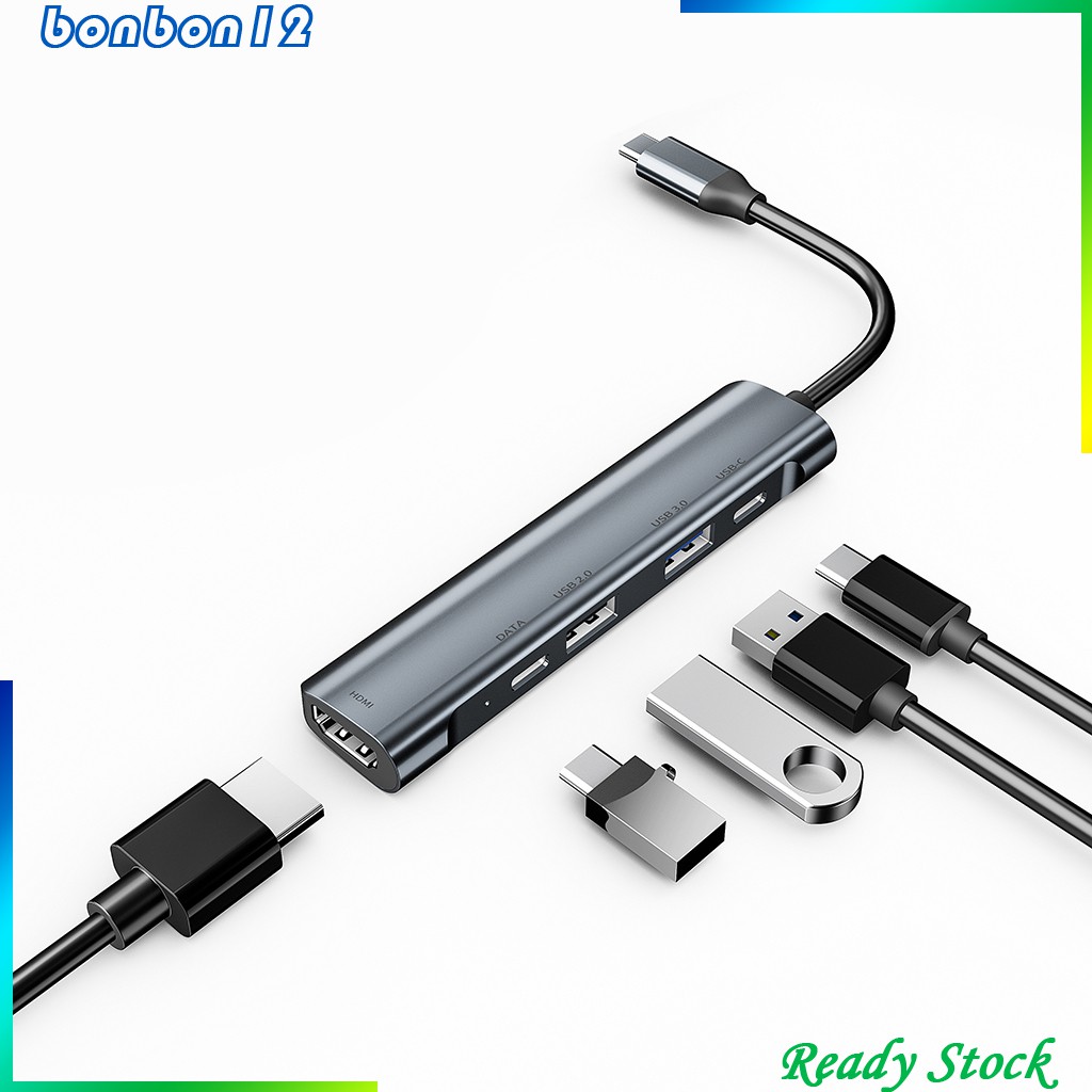 Bộ Chia Usb Type C 4k Hdmi 5 Trong 1 | BigBuy360 - bigbuy360.vn