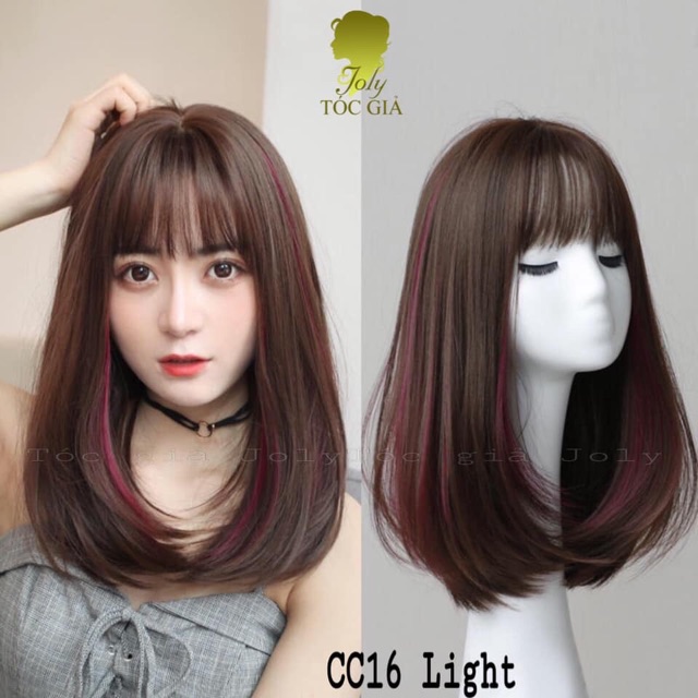 Tóc giả cúp cao cấp🥰 freeship 50k🥰 móc light đủ màu- tặng lưới chùm tóc