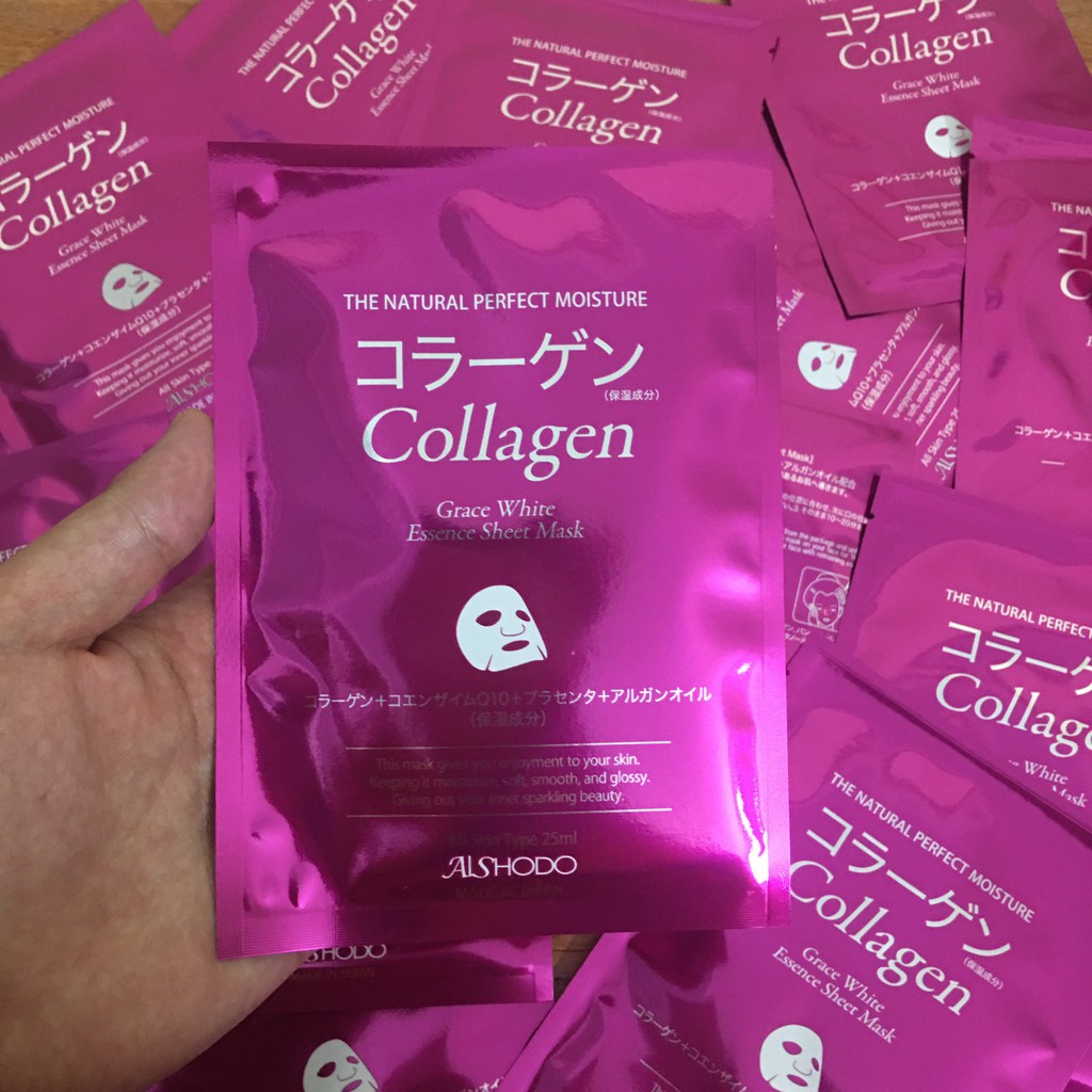 Mặt Nạ Dưỡng Da Collagen Aisshodo Grace White Essence Mask