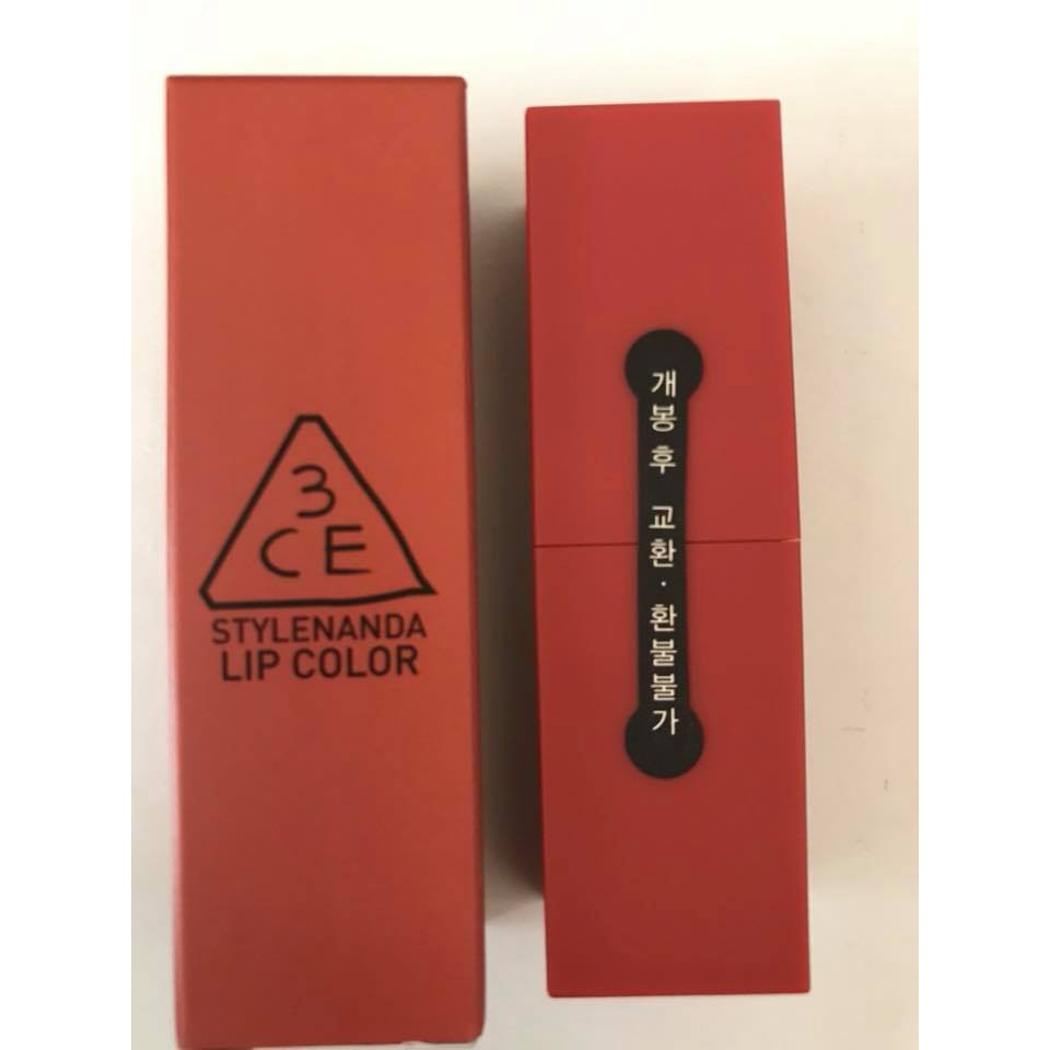 [222 Đỏ đất] Son thỏi 3CE Matte Lip Color màu 222 STEP AND GO