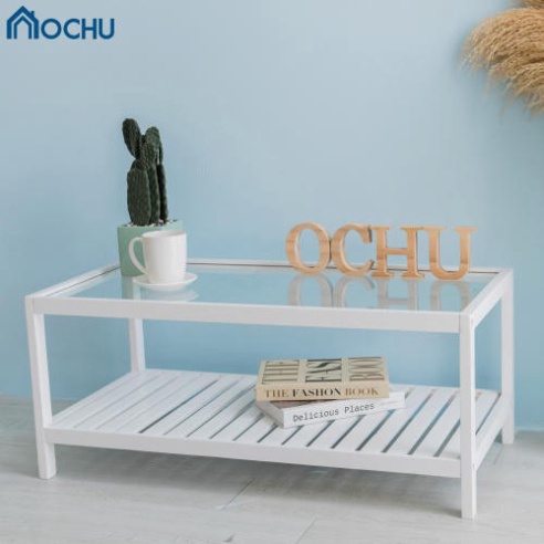 Bàn trà sofa OCHU gỗ mặt kính đa zi năng PURE TABLE thiết kế bên trong lắp đặt phòng khách
