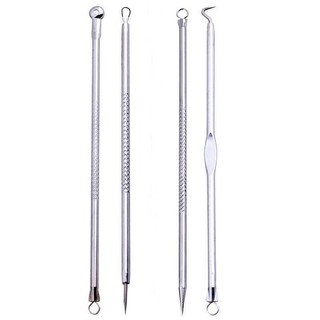 Bộ 4 cây 8 đầu nặn mụn inox