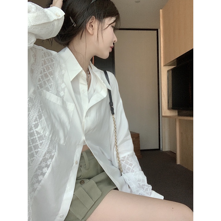 Áo Sơ Mi chiffon Tay Dài Dáng Rộng Phong Cách Hàn Quốc Dành Cho Nữ