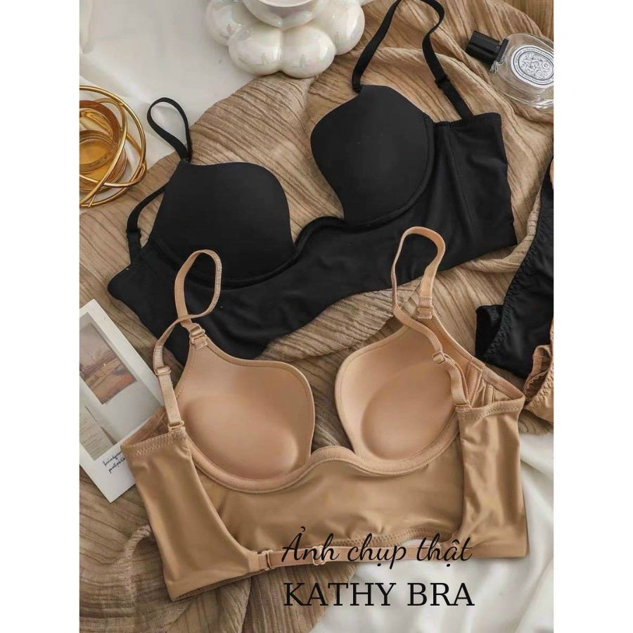 A65 Áo Ngực Nữ KATHY BRA Chuyên Dụng Mặc Váy Hở Lưng Chất Su Mát Có Gọng Mút Vừa