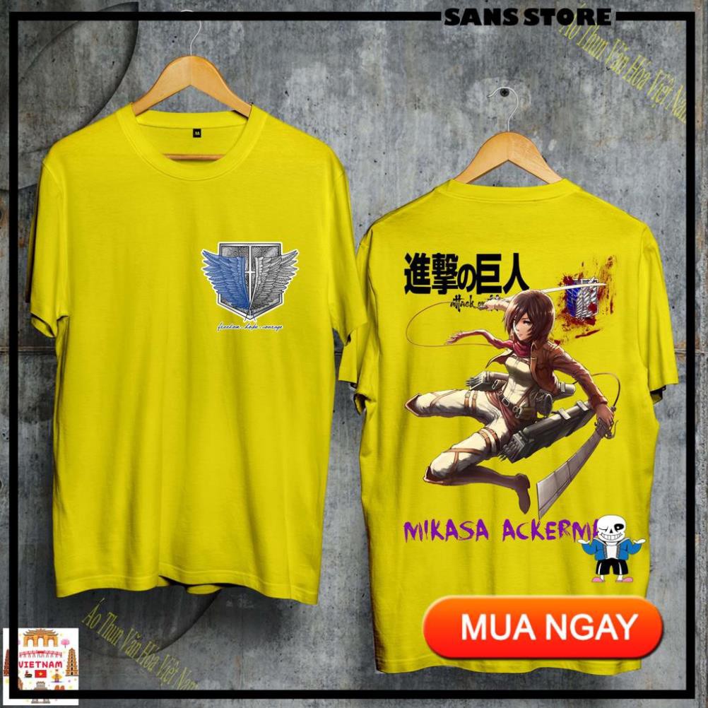 (SALE HOT) Áo Thun Mikasa Ackerman - Mikasa Ackerman - Attack on Titan cực đẹp - AOT-06